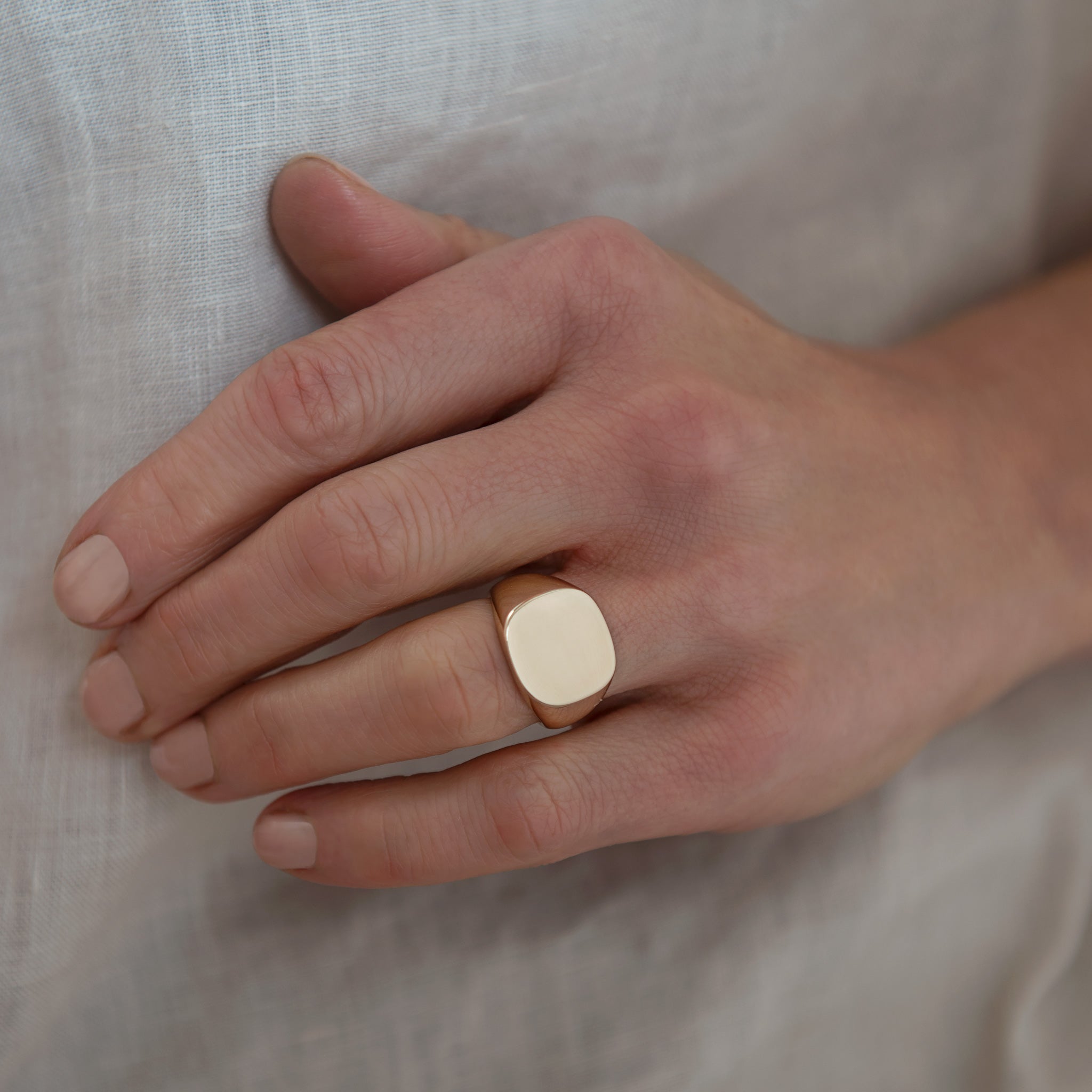 LD Gent's Checkmate Signet Monogram Ring