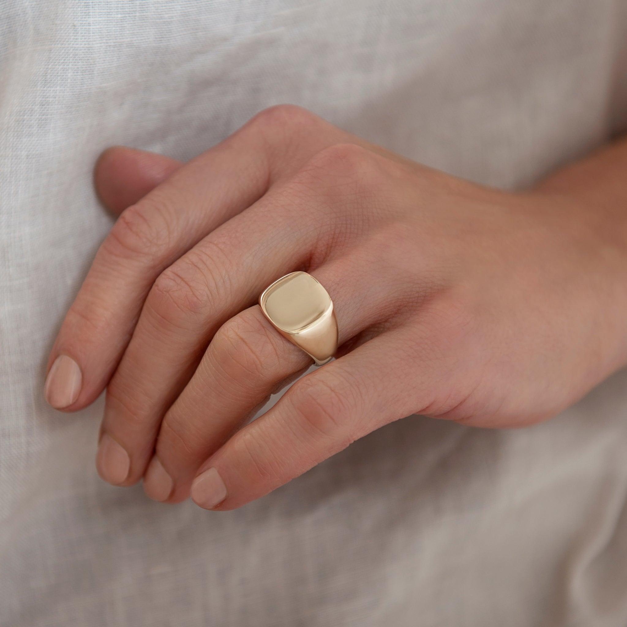 LD Gent's Checkmate Signet Monogram Ring