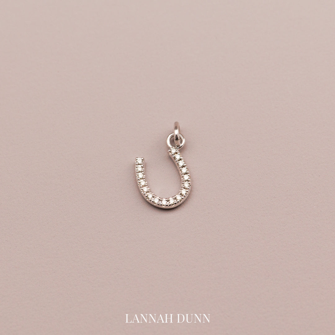 Signature LD Mini Diamond Horseshoe Charm select from yellow, rose or white gold