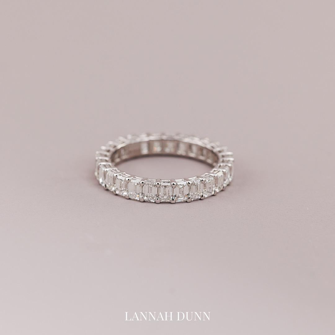 Platinum and diamond deco eternity band
