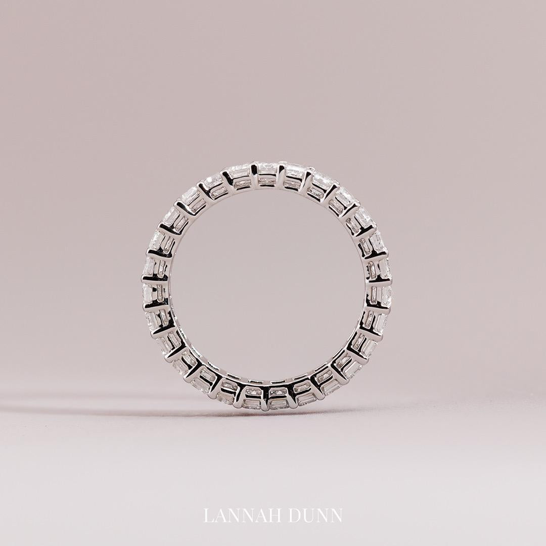 Platinum and diamond deco eternity band