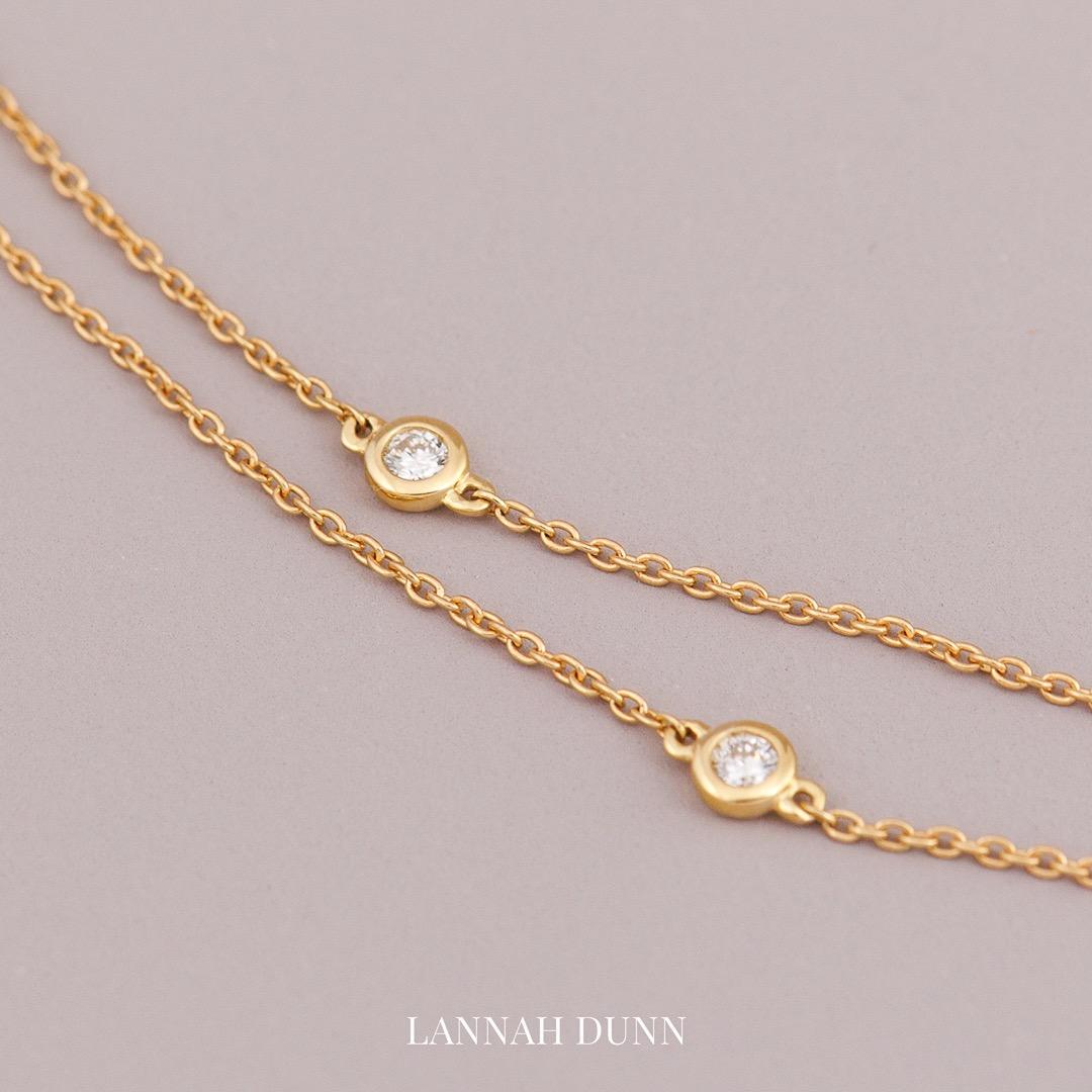 LD Sparkle chain diamond spacer necklace