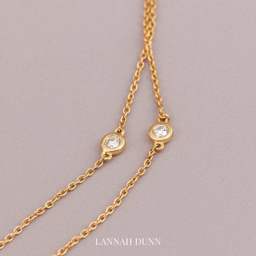 LD Sparkle chain diamond spacer necklace