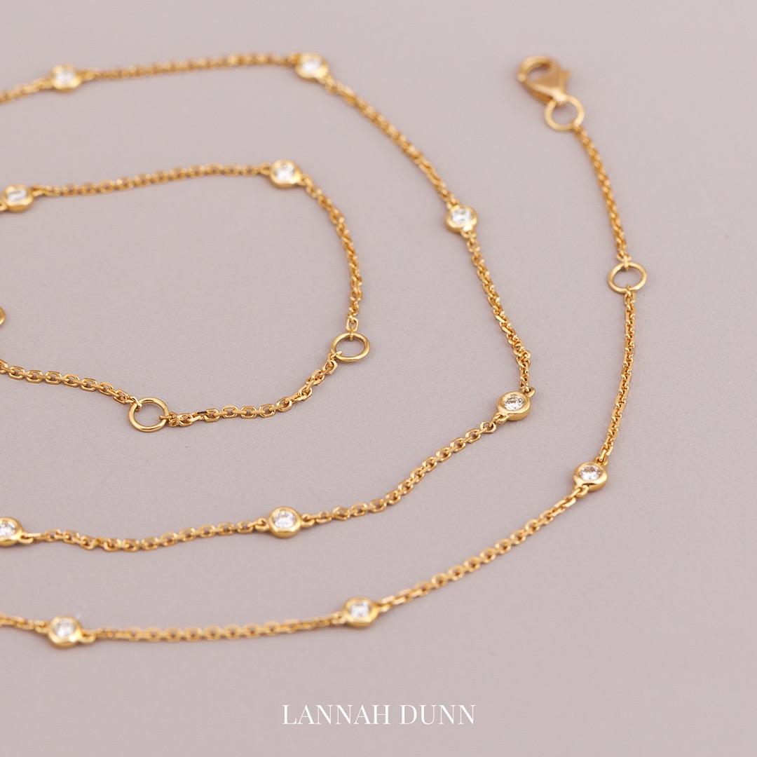 LD Sparkle chain diamond spacer necklace