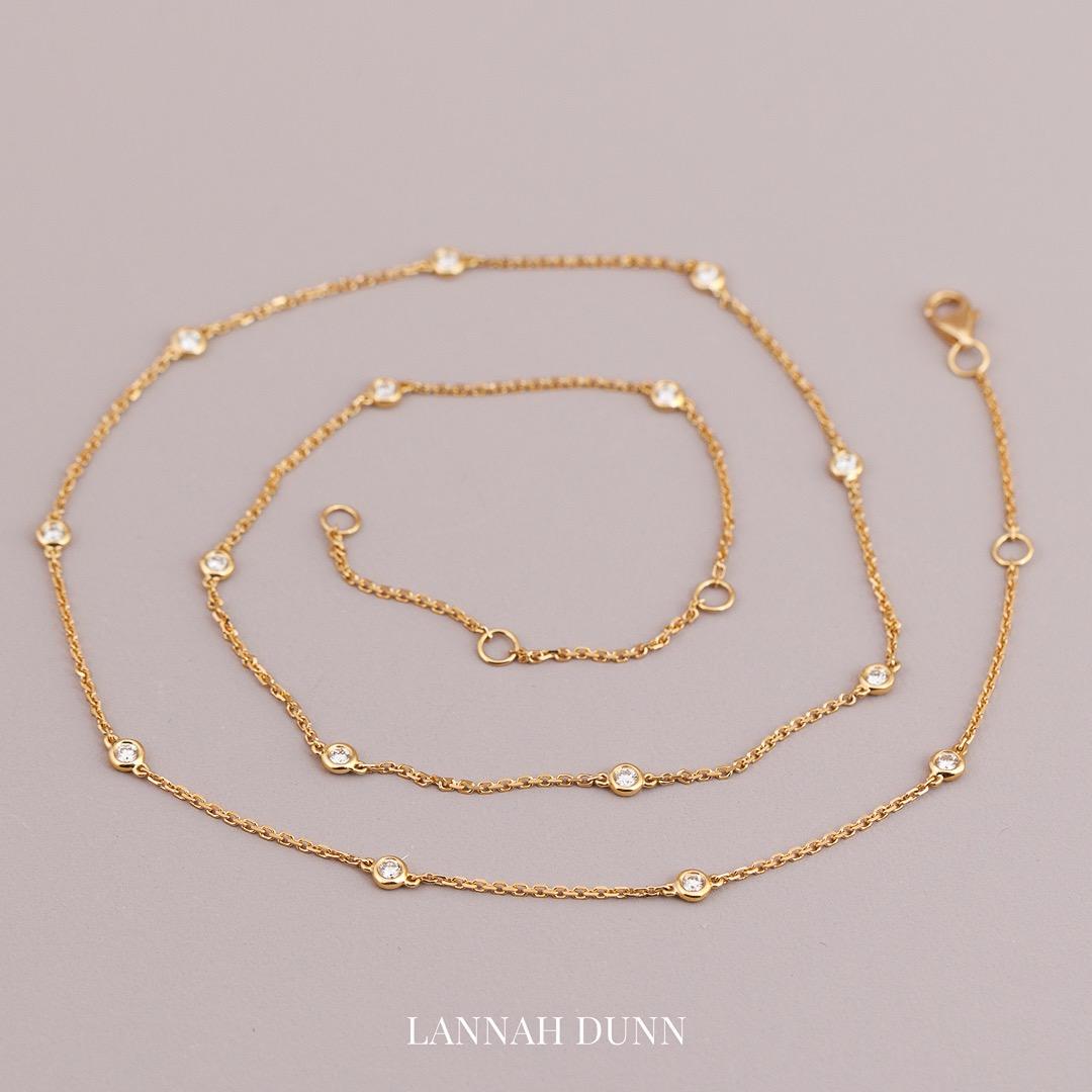 LD Sparkle chain diamond spacer necklace