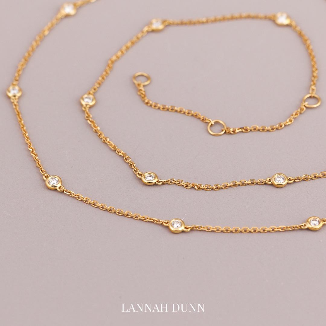 LD Sparkle chain diamond spacer necklace