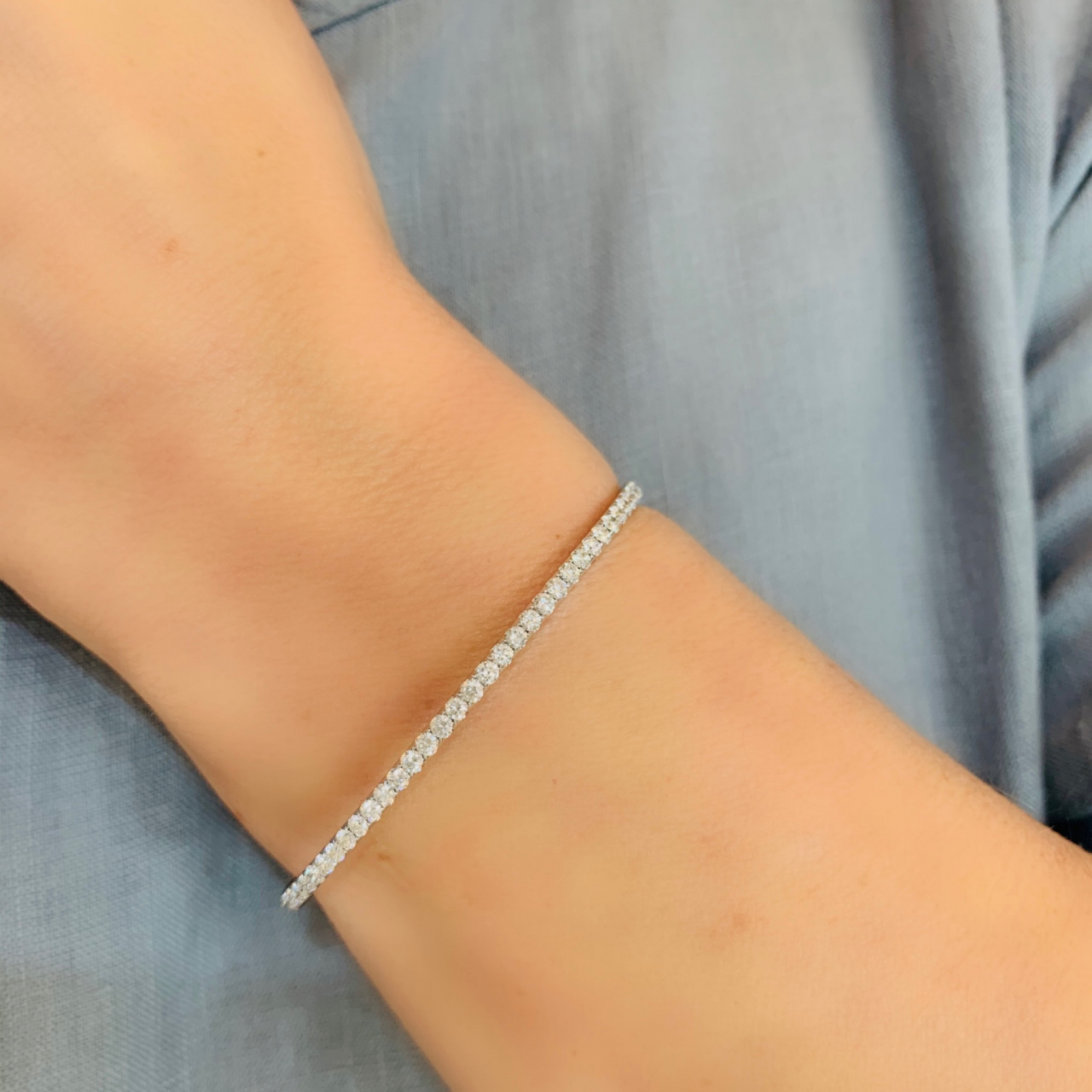 Fine white diamond high carat bangle