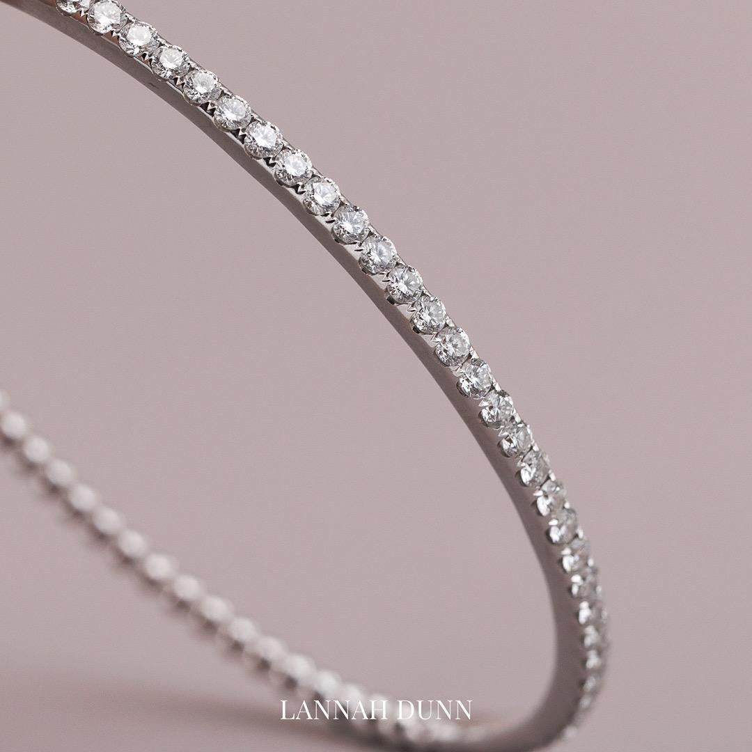 Fine white diamond high carat bangle