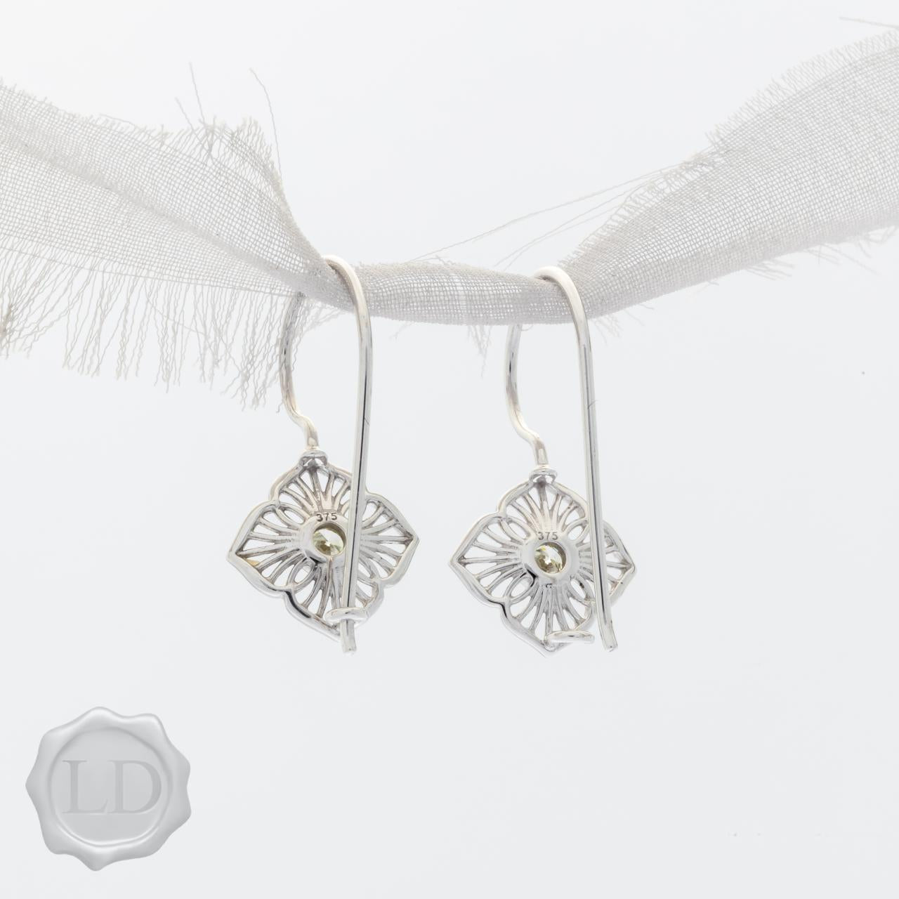 Lily diamond drop earrings, white gold