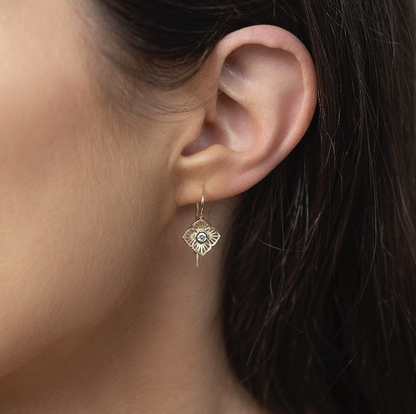 Lily diamond drop earrings, white gold
