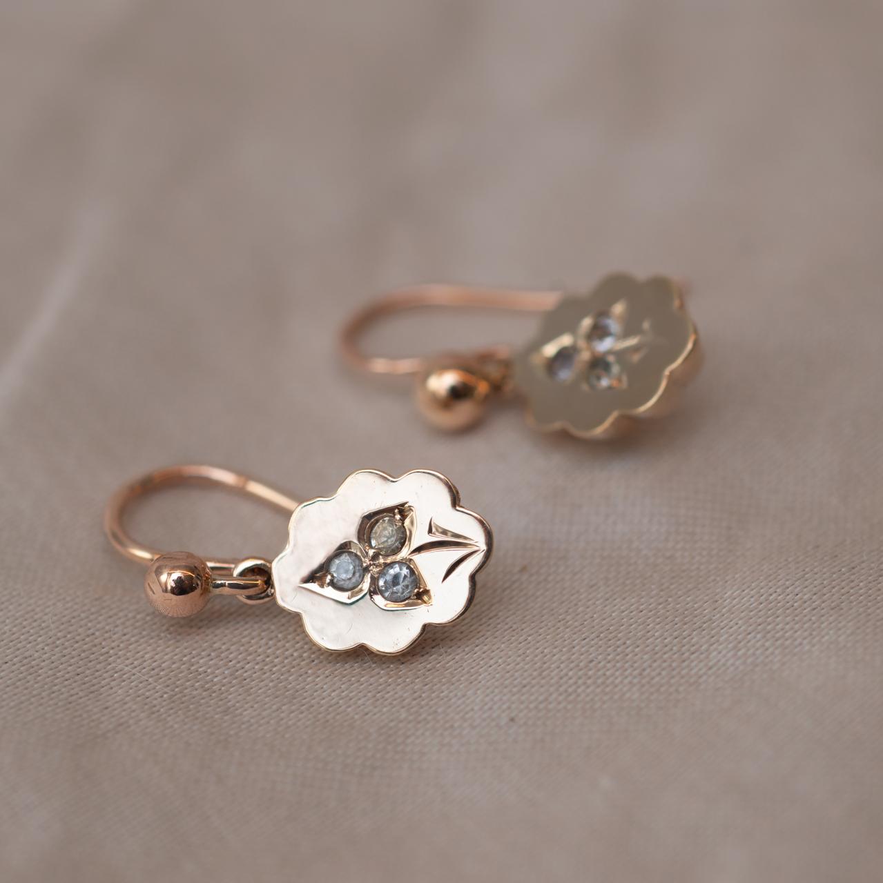 Dainty antique drop earrings