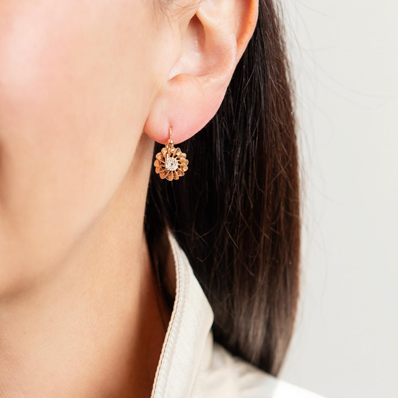 Glorious reverse clip French diamond earrings