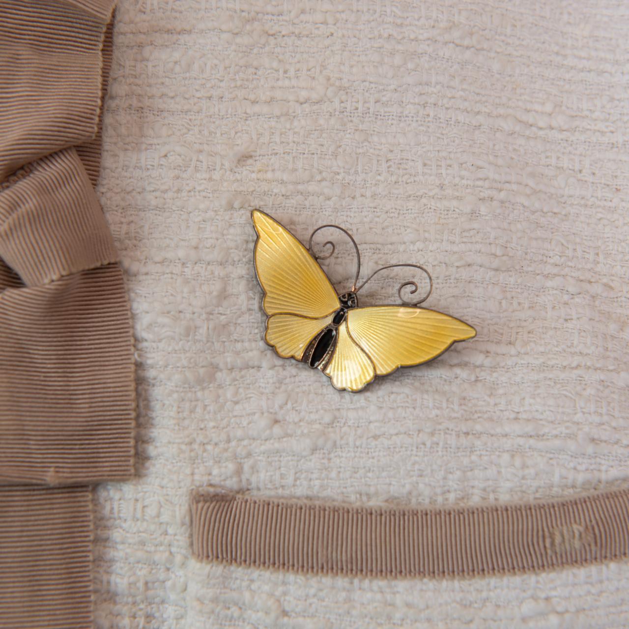 Vintage guilloche Butterfly