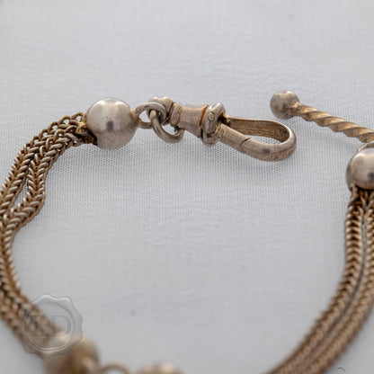 Short length silver albertina bracelet