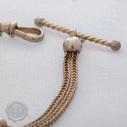 Short length silver albertina bracelet
