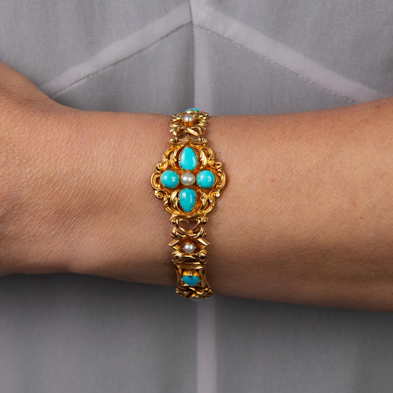 Turquoise & Pearl bracelet