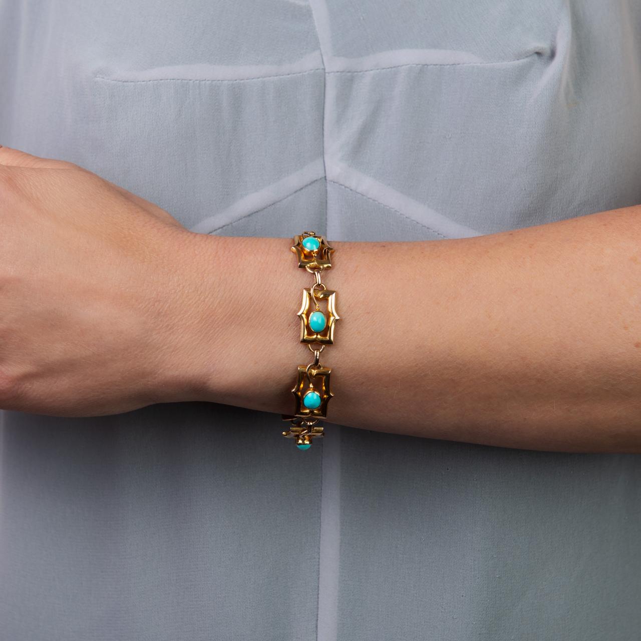 Retro Antique Natural Turquoise bracelet