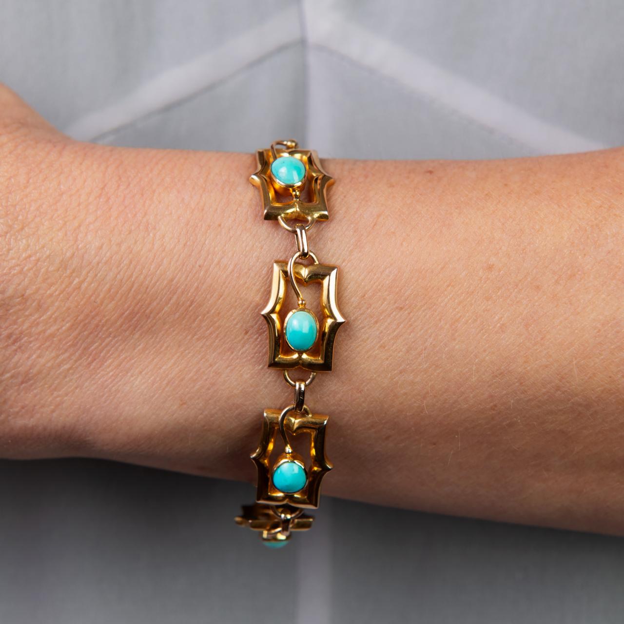 Retro Antique Natural Turquoise bracelet