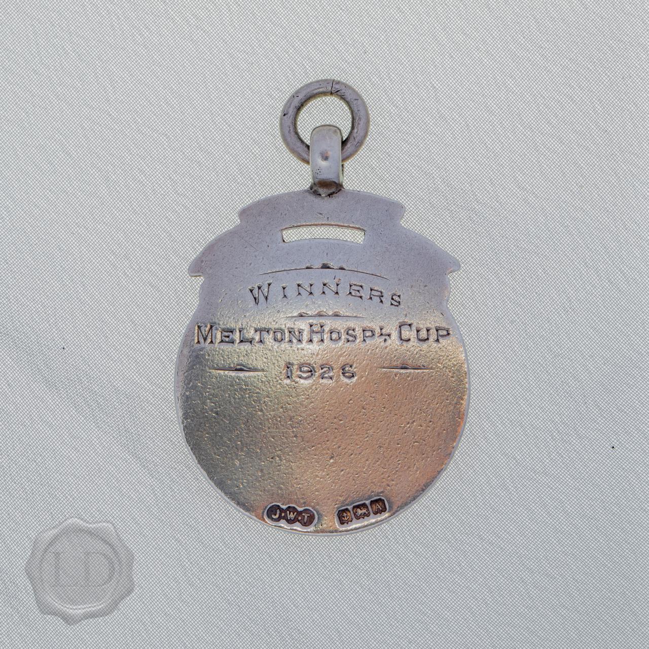 Antique silver medal fob pendant