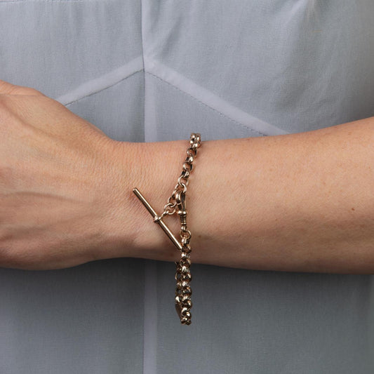 Long length, facet link English bracelet Long length, facet link English bracelet