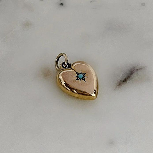 Turquoise puff heart pendant Turquoise puff heart pendant