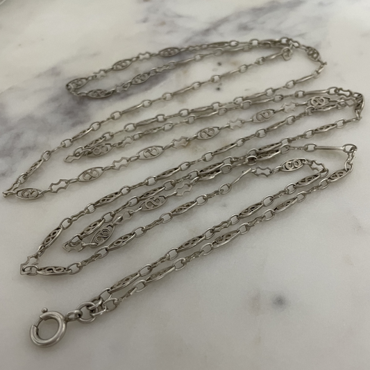 Antique French silver chain Antique French silver chain