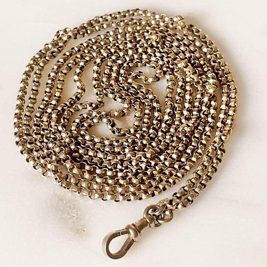 Antique Gold English Guard Chain Necklace