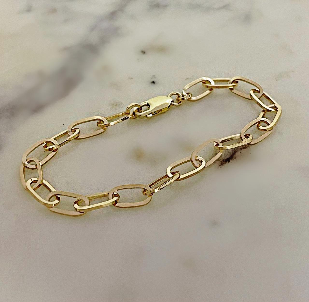 Paper clip Link Australian Made Bracelet