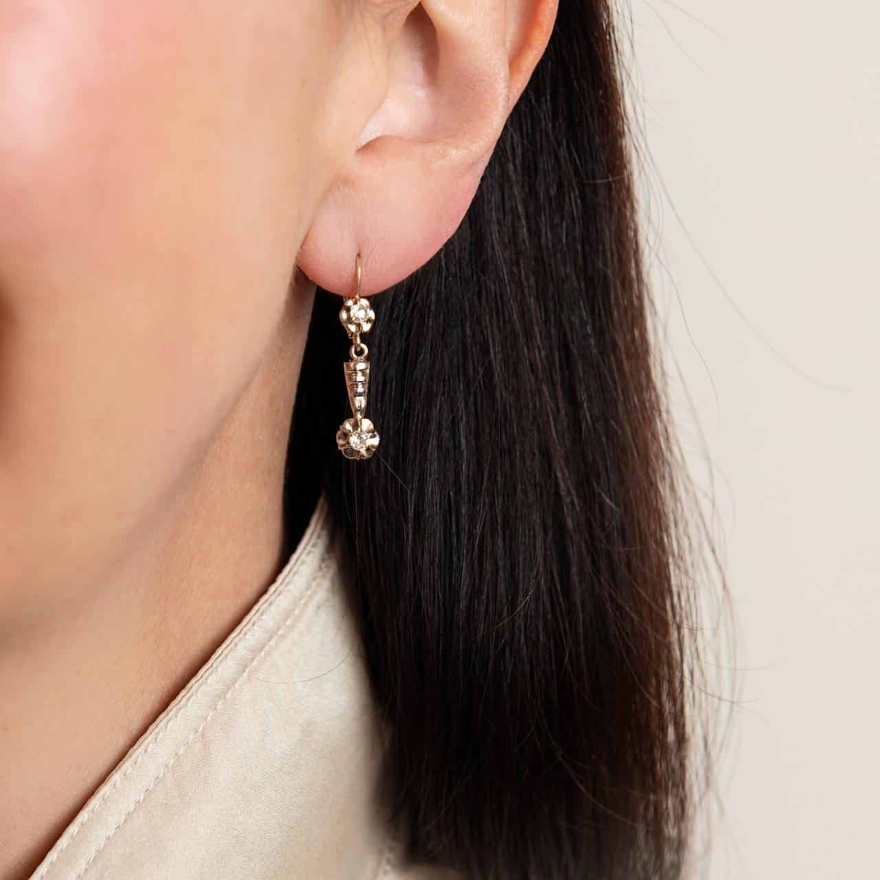 Antique Diamond drop earrings