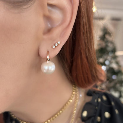 Pearl Rose Gold Drop Earrings