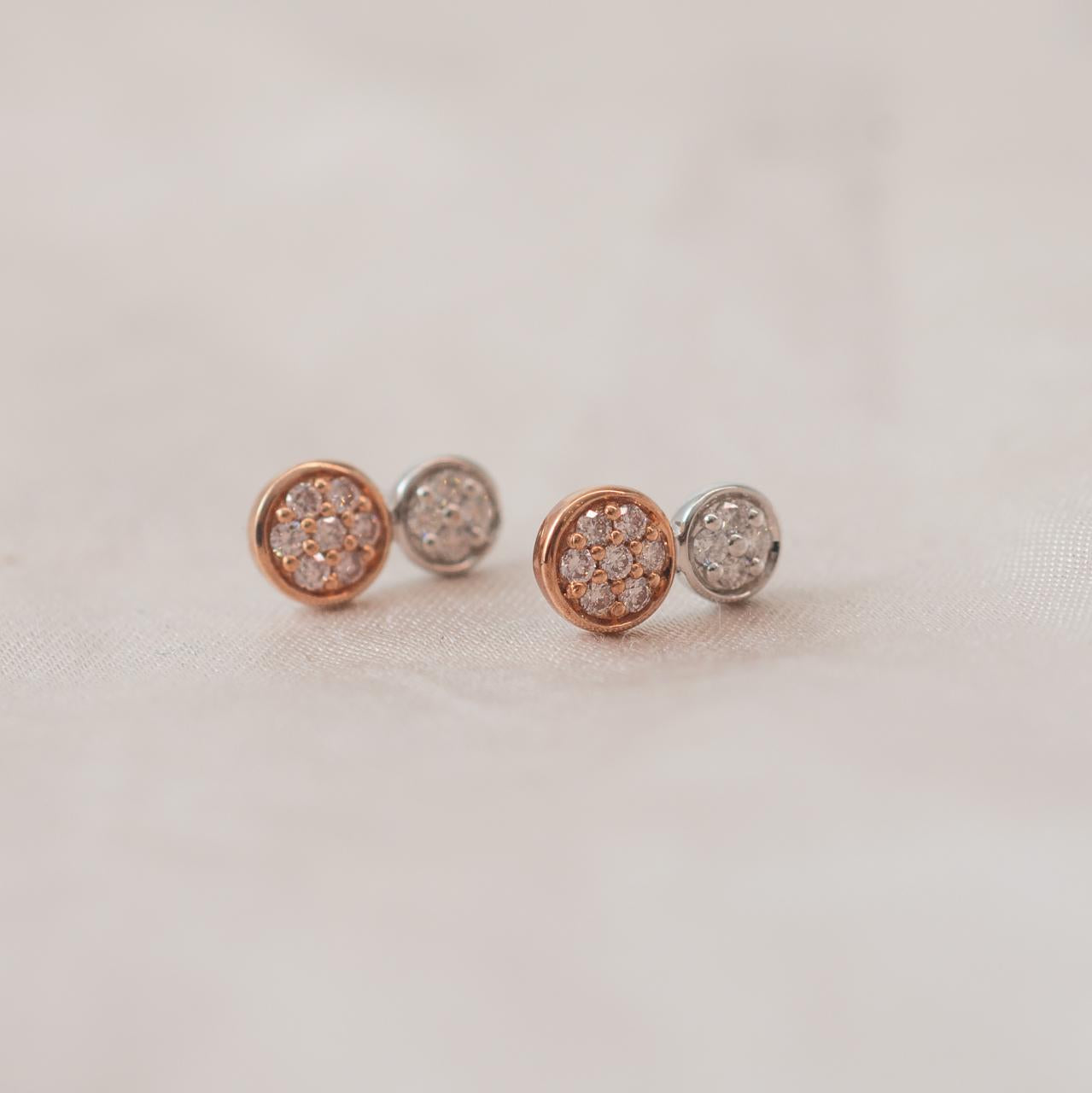 Australian pink diamond studs