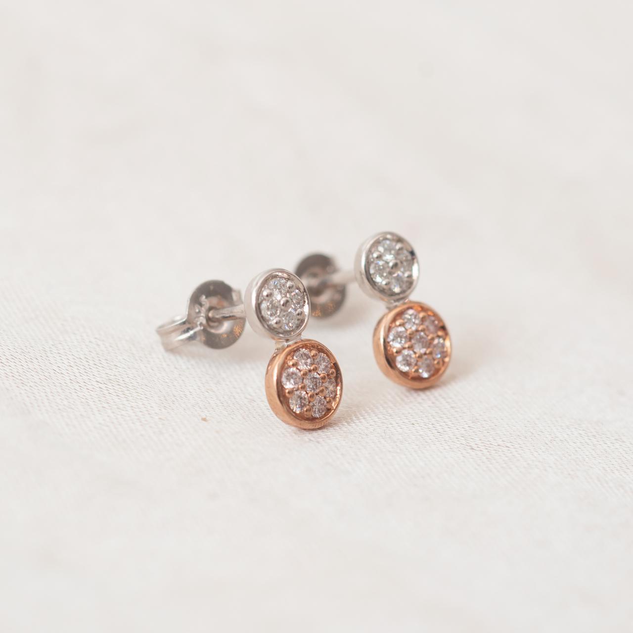 Australian pink diamond studs