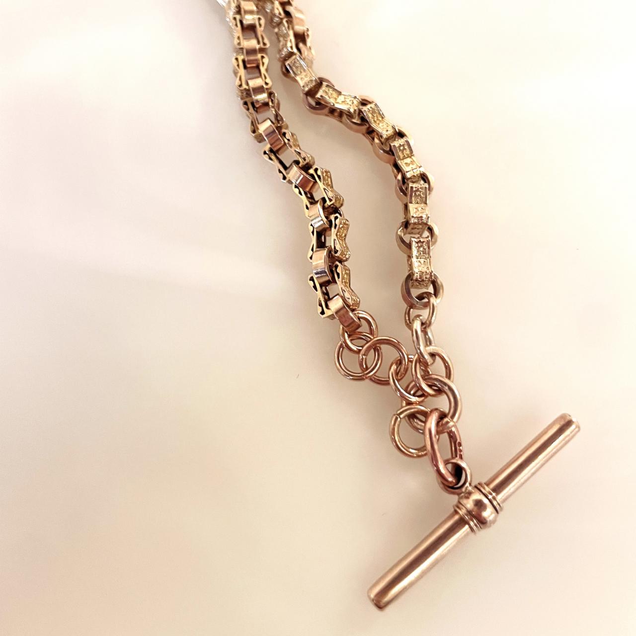 Antique Albert Rose Gold Necklace