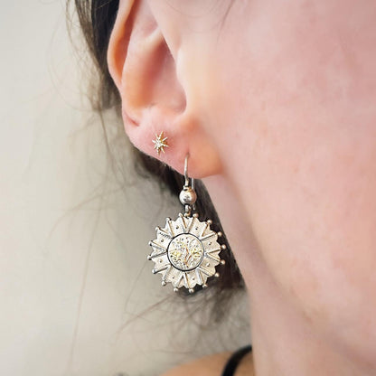 Antique silver drop earrings