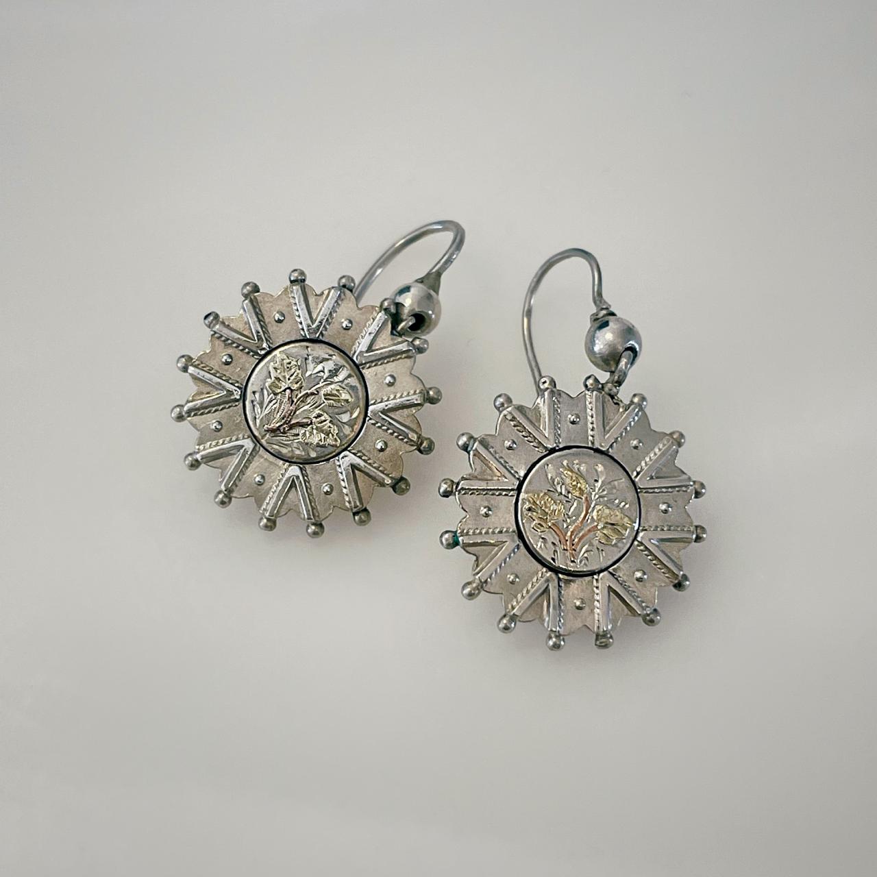 Antique silver drop earrings