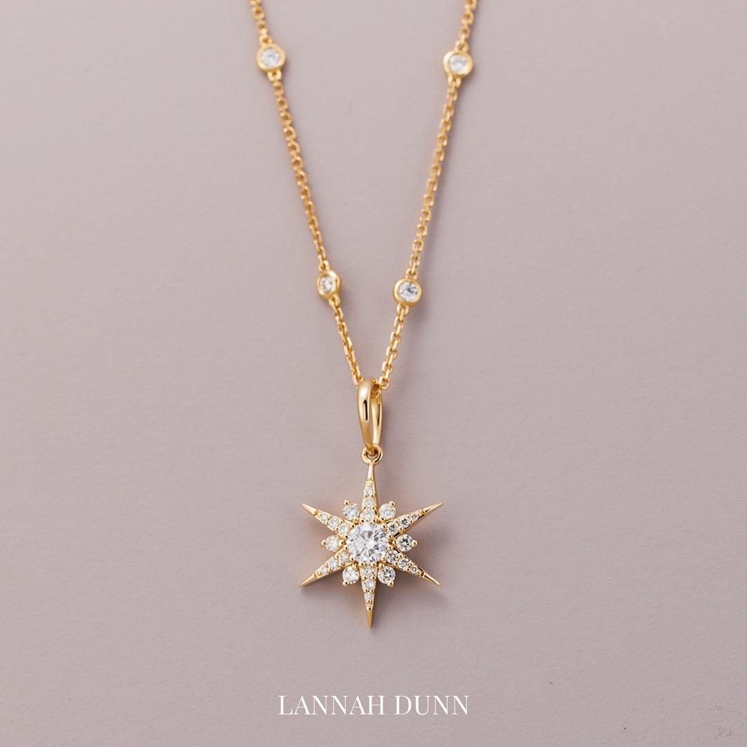 LD High carat Lucette diamond star pendant