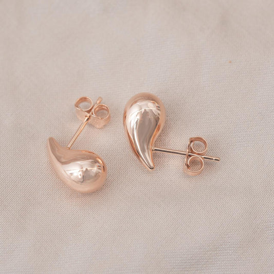 Rose gold 'blob' stud earrings Rose gold 'blob' stud earrings