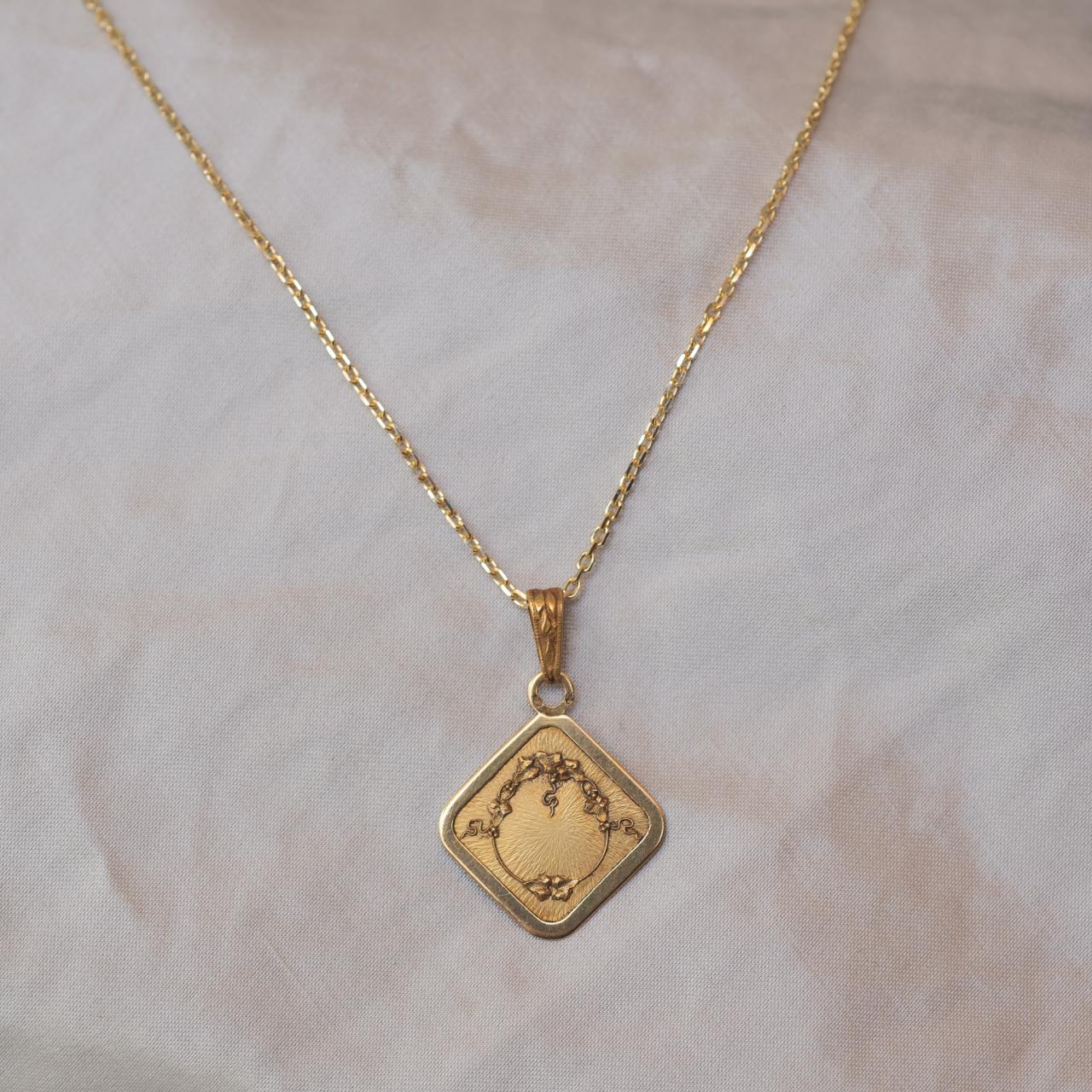 18ct antique French multi-gold medal pendant