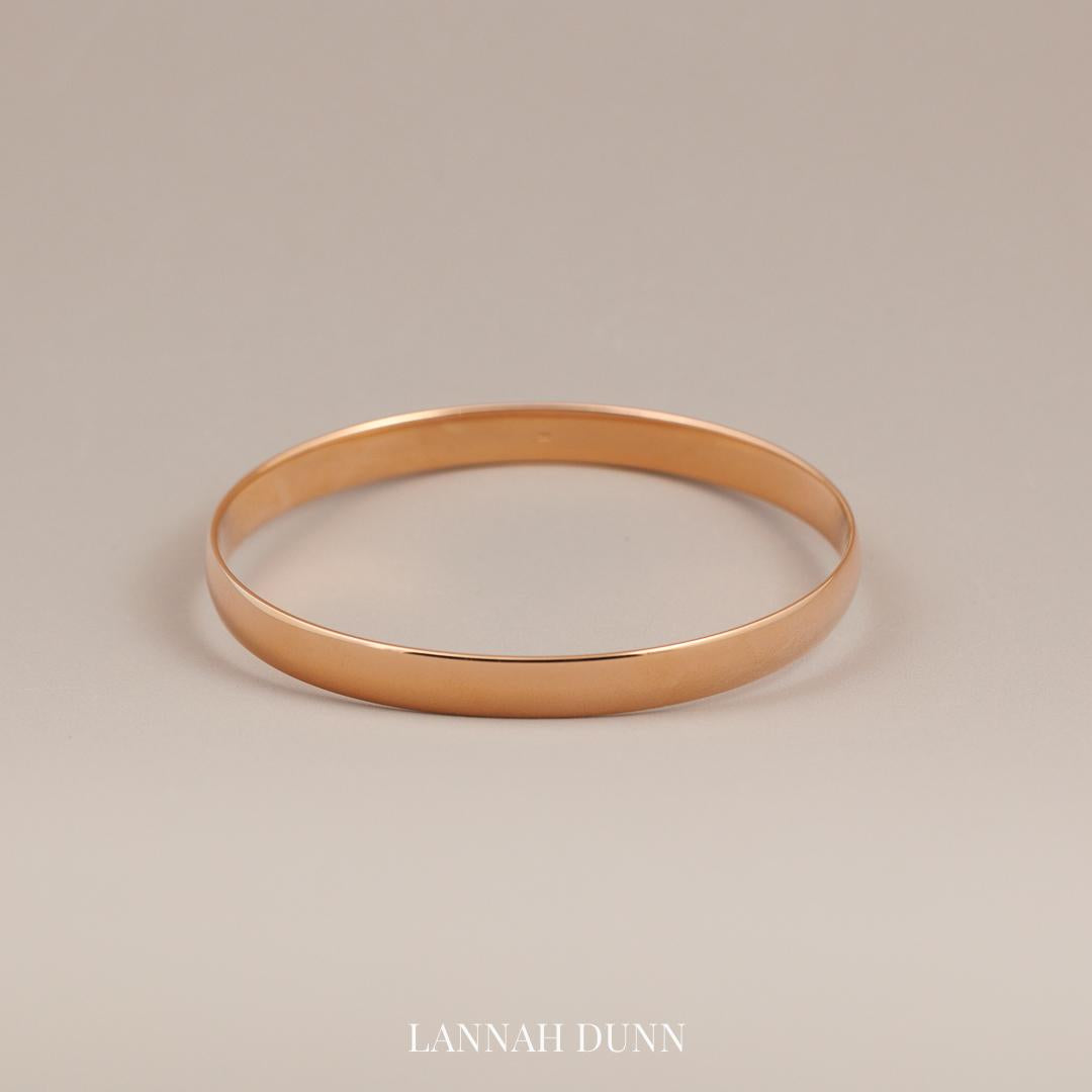 LD Solid Oval, half round, 9ct rose