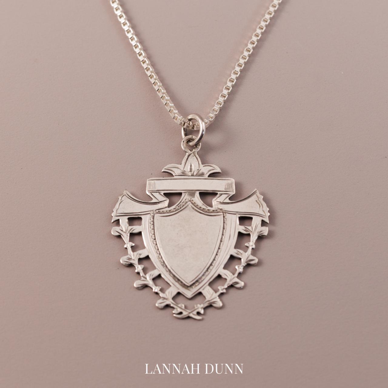 Sterling silver antique English medallion
