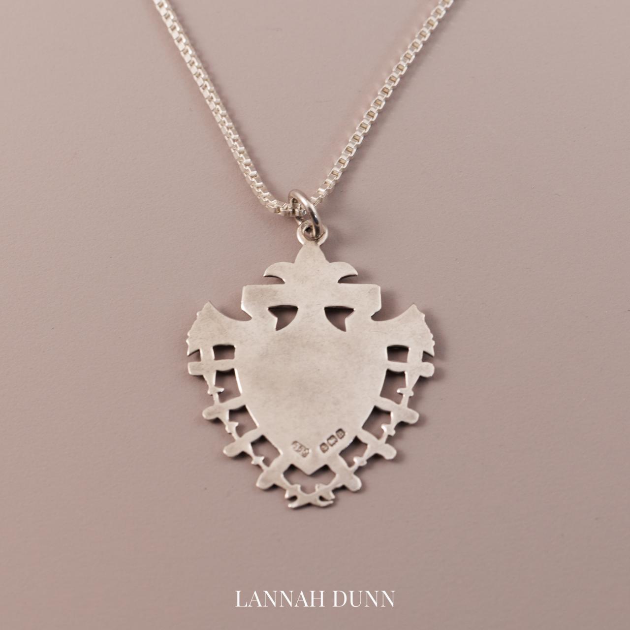 Sterling silver antique English medallion