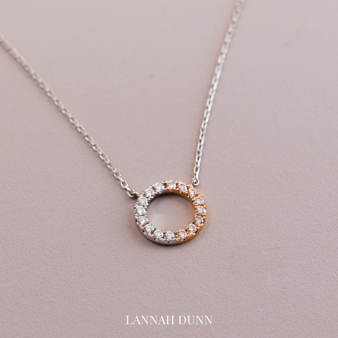 Australian Pink Diamond continuum pendant and chain