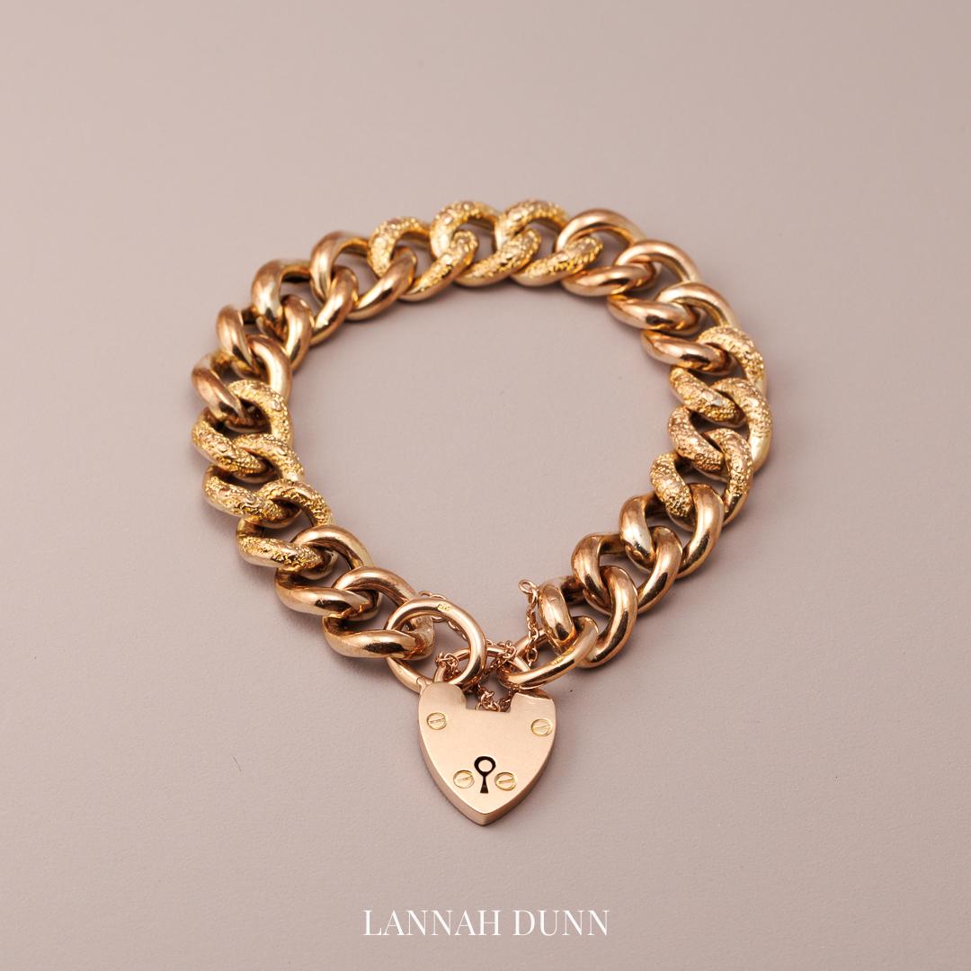 Antique padlock bracelet