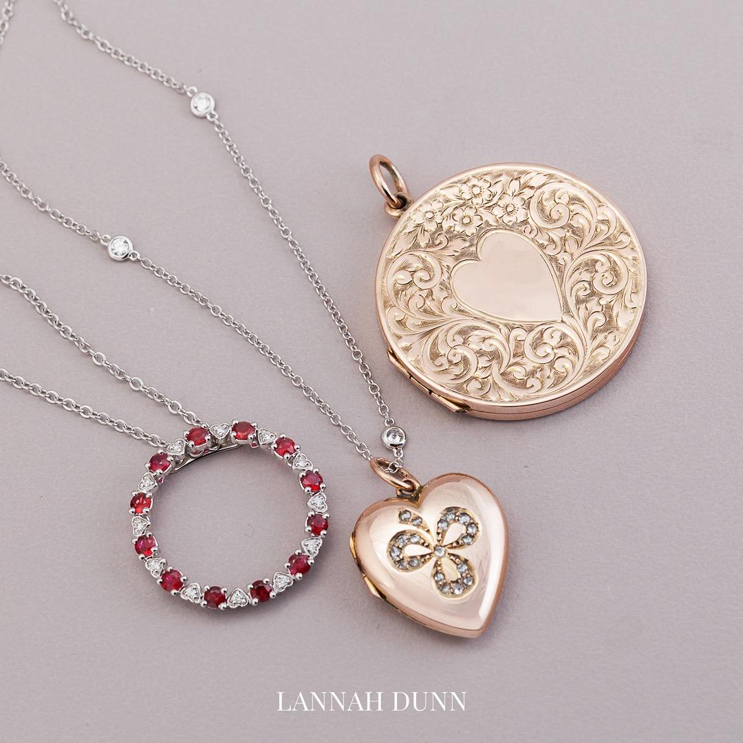 Ruby & diamond continuum pendant