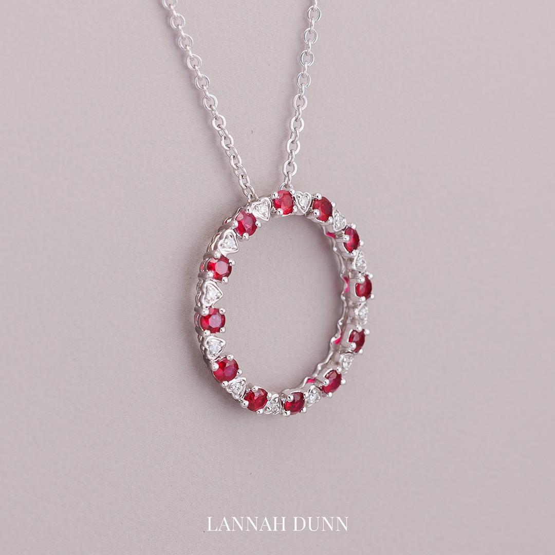 Ruby & diamond continuum pendant