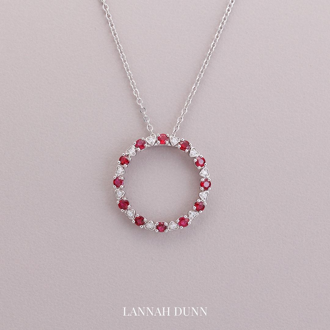 Ruby & diamond continuum pendant