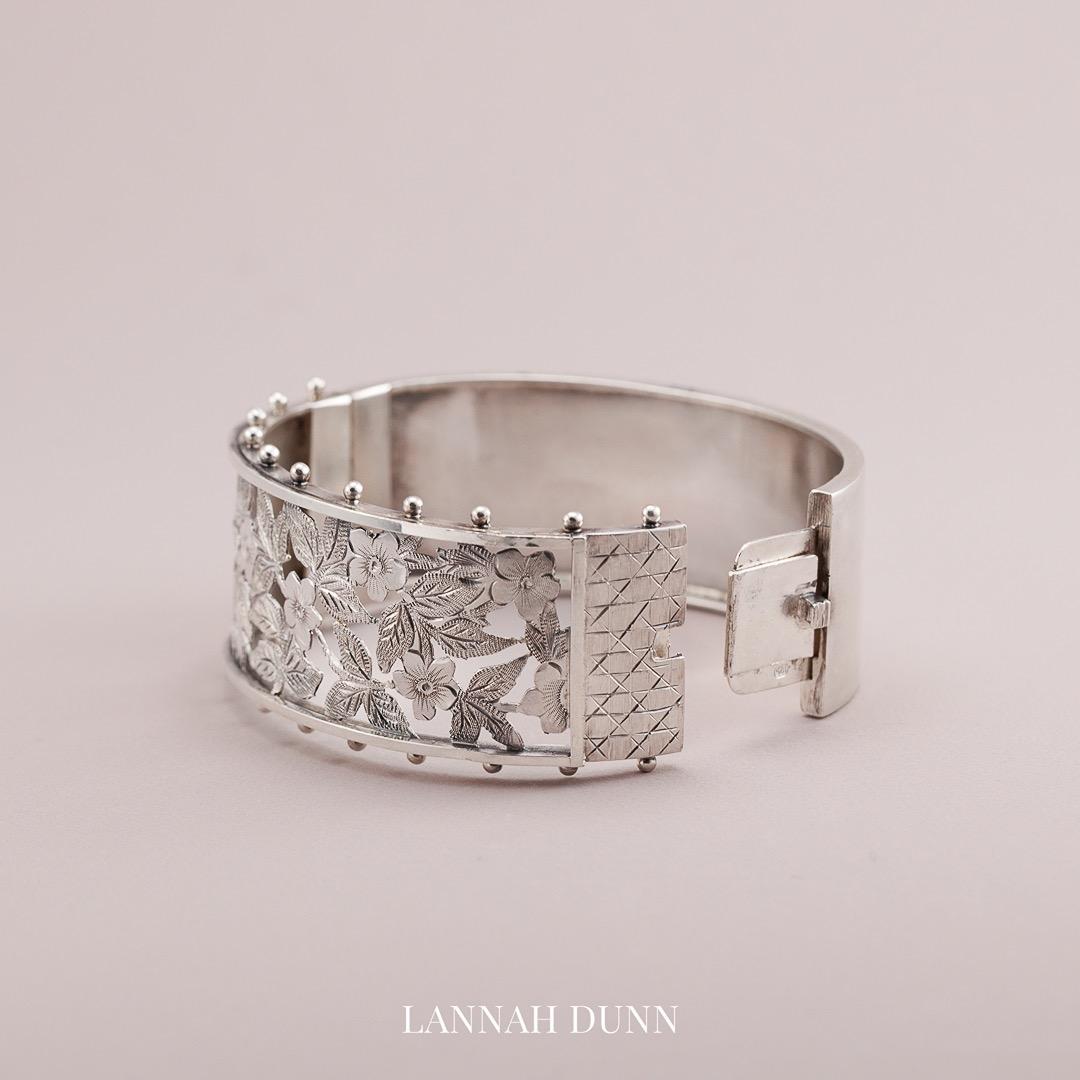 Antique silver Victorian bangle