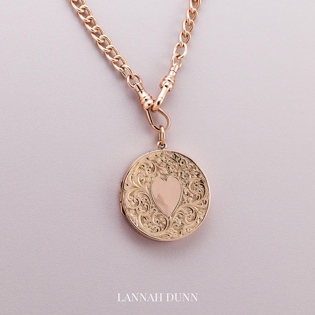 Antique English back & front locket