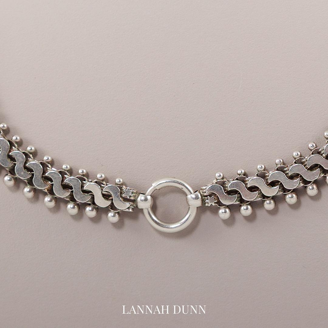 Antique Victorian silver star collar