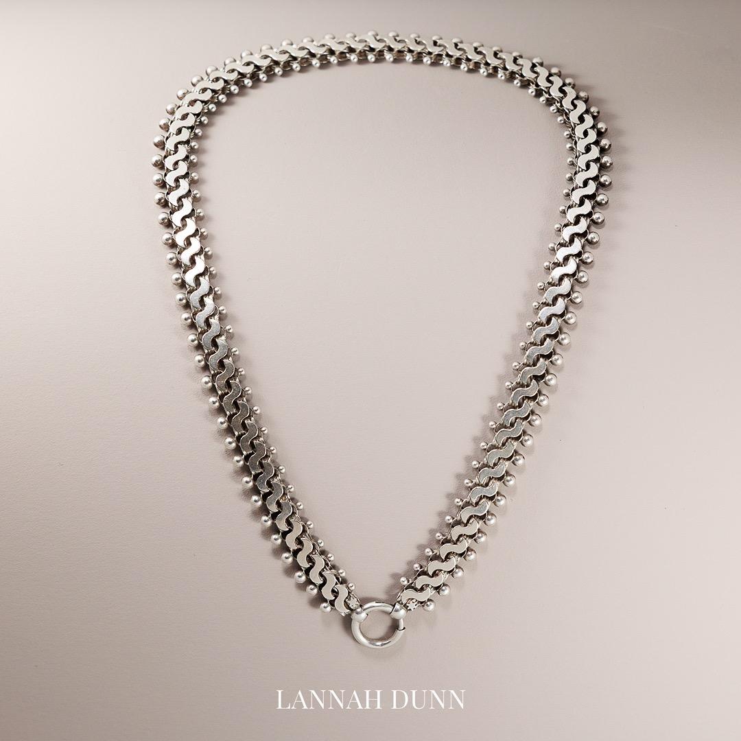 Antique Victorian silver star collar